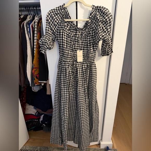 Doen Black and White Gingham Maxi Dress - Picture 2 of 3